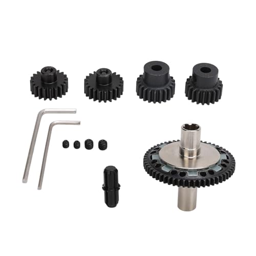 57T 0,8mod Slipper Gear Set Gehärteter Stahl 20T 21T RC Motor Gear mit Abtriebswelle für ARRMA 1/10 1/8 4S RC Cars (Schwarz) von Sahgsa