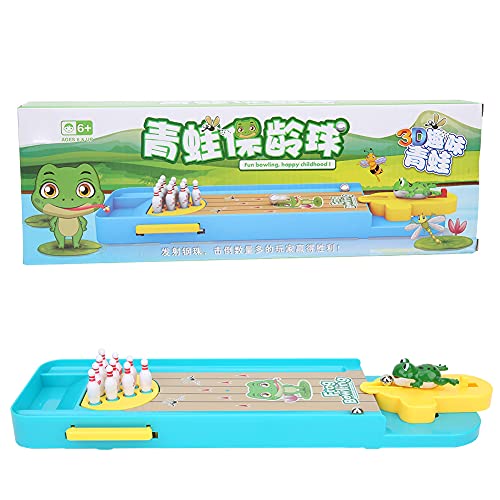 Cartoon Tier Mini Bowling Spielset Frosch Bowling Spielzeug Tisch Top Pädagogisches Interaktives Spielzeug (Lustiges Frosch-Bowling) von Sahgsa