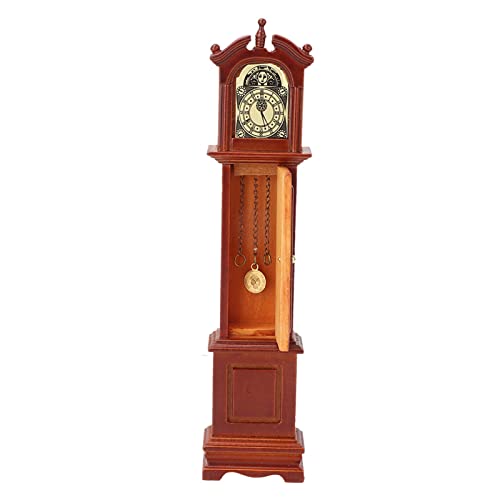 Miniatur-Standuhr, Spielzeug, Standuhr, Puppenhaus-Zubehör, Vintage-Standuhr, Wohnzimmer, Puppenhaus, Möbel, Spielzeug für 1:12, Miniatur-Puppenhaus-Zubehör von Sahgsa