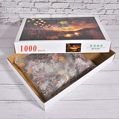 Puzzles 1000 Teile für Erwachsene, Feuerwerk, Herbstblätter, Papierpuzzle, Großes Puzzlespiel, Kunstwerk für Erwachsene, Teenager, Familiendekorationen, Einzigartiges von Sahgsa