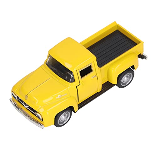 Sahgsa 1:32 Pickup-Truck-Modell aus Legierung, Druckguss, Klassischer Vintage-Pickup-Truck, Dekoratives Modell für (Gelb) von Sahgsa