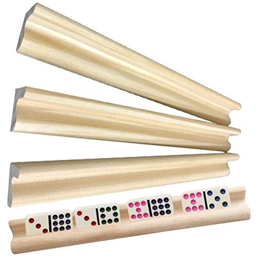 Sahgsa 4-teiliges Domino-Ständer-Set, Domino-Holzregale, Premium-Domino-Tabletts von Sahgsa