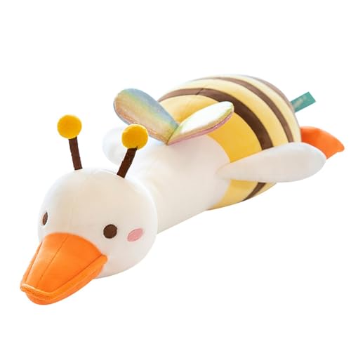 Sahgsa Süßes Enten-Bienen-Plüschkissen, Kawaii-Plüschtiere, Enten-Honigbienen-Stofftier, Enten-Plüsch mit Honigbienen-Outfit-Kostüm, Weiche Geschenke für, Jungen und Mädchen (Groß) von Sahgsa