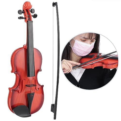 Simulierte Violine für, Akustisches Violinspielzeug mit Saite für Musikalische Anfänger, Zum Üben von Instrumenten, Perfektes (Hellbraun) von Sahgsa