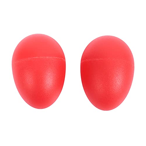 Sahkgye 1 Paar Maracas aus Kunststoff für Schlagzeug in Eiern – Rot von Sahkgye