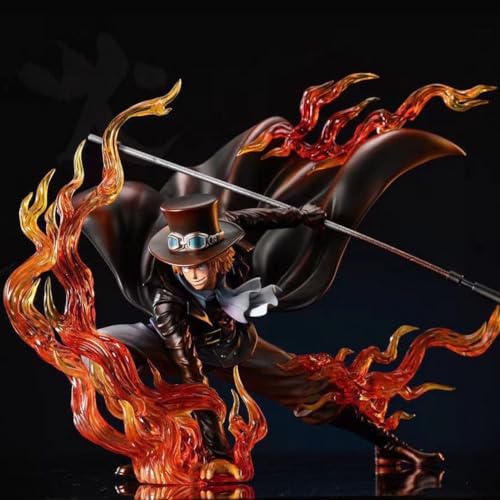 One Piece IU Resonance Series Fire Fist Saab Revolutionary Army PVC Anime Charakter Szene Modell Statue Ornamente Animation Peripherie Geschenke Sammlerstücke 24 cm/9,4 Zoll von SaiFfe