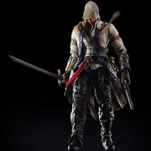 PA Modifizierter Connor Kenway,bewegliches Edward-Figurenmodell,26cm/10,2Zoll,Sammler-Actionfigur Modell Statue Puppe Geschenk Spiel Peripherie Assassin's Creed-Figuren,Spielzeug(A) von SaiFfe