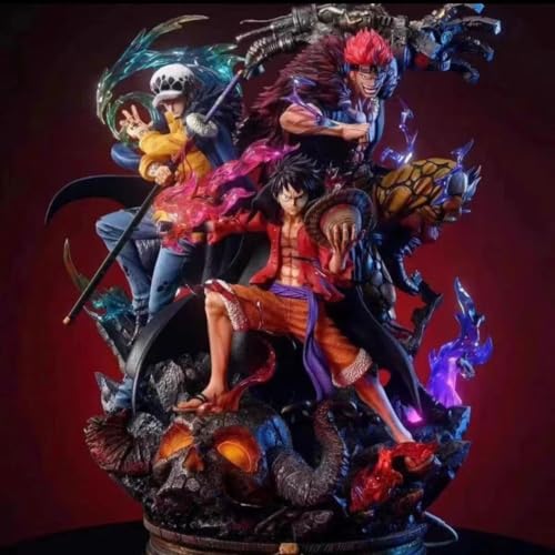 Supernova,Three Captains Trafalgar D. Water Law Monkey D. Ruffy Eustass Kid Anime-Figur,hochwertige große Auflage,Sammlermodell,tolle Statue für Schlafzimmer 20cm/7,8Zoll von SaiFfe