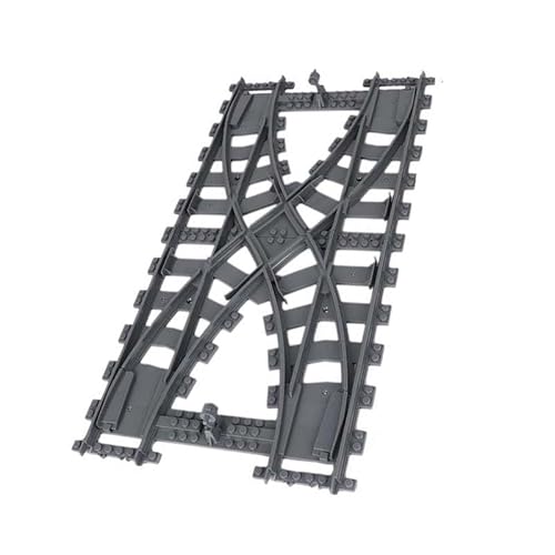 City Schienen Bausteine Set, City Schienen Erweiterungsset City Zug Schienen Zubehör Klemmbausteine Kompatibel mit Lego (1 Stück) von SaiKer