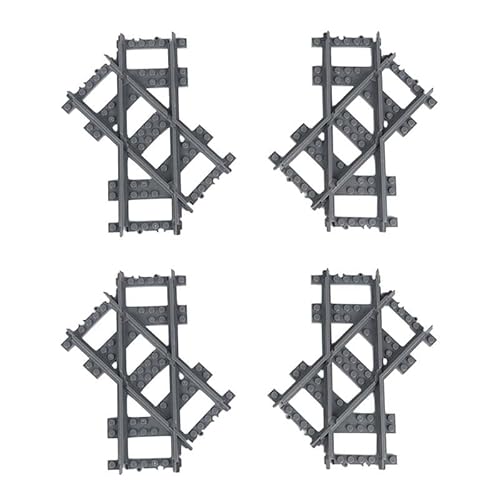 City Schienen Bausteine Set, City Schienen Erweiterungsset City Zug Schienen Zubehör Klemmbausteine Kompatibel mit dem Marktführer von SaiKer