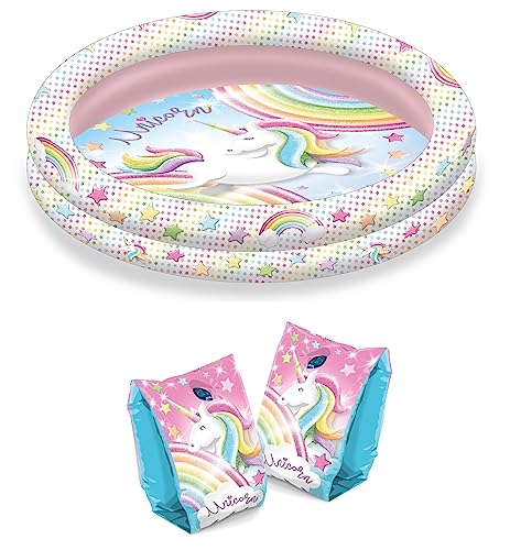 Schwimmbad Set und Schwimmflügel Einhorn von Saica