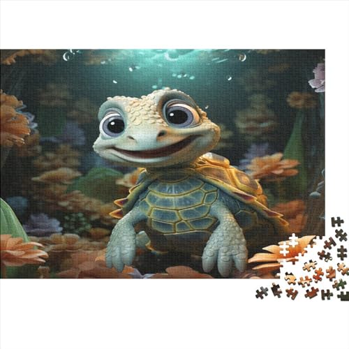 SaifFe Schildkröte Im Wasser Für Erwachsene, Lustiges Puzzle, Schildkrötenspielzeug, Intellektuelles Spiel, Bildungsspiel, Stressabbau-Spielzeug, Entspannung/Style/1000Pcs (75 * 50Cm) von SaifFe