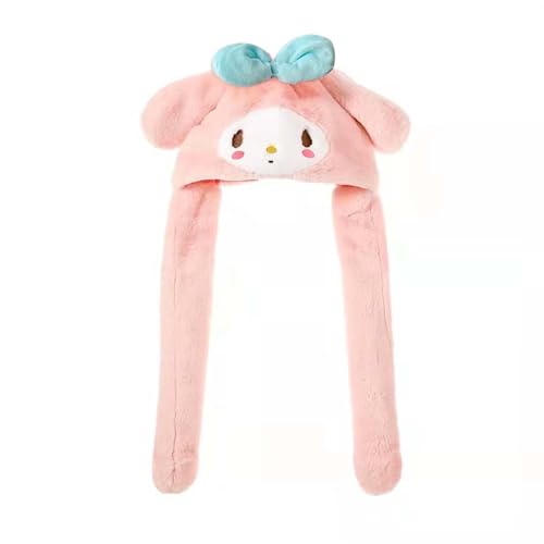 Saileg Plüsch-Ohr-Hüpfmütze, niedliche Cartoon-Anime-Beanie-Hase, Tiermütze für Frauen und Mädchen von Saileg