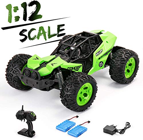 SainSmart Jr. 808-60-704-BBU RC Geländewagen 0.05 Ferngesteuertes Auto Buggy mit Zwei Wiederaufladbaren Batterien, Elektro Off Road Hohe Geschwindigkeiten Monstertruck 25KM/h für Draußen Spielzeug Kinder, Grün von SainSmart Jr.