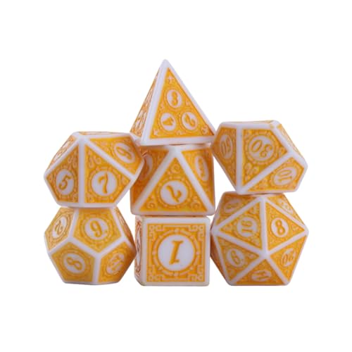 7-teiliges Würfel-Set in verschiedenen Formen, verschiedene Anzahl von Gesichtern, digitale Zahlenwürfel, Desktop-Unterhaltung, Acryl-Würfel, Rollenspiel-Würfel-Set von Saiyana