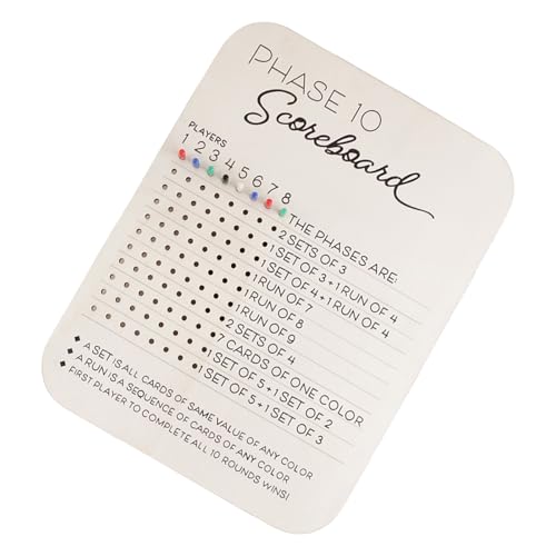 Brettspiel Wood Phase 10 Score Board Mit Farbigen PEGs Scoring Board Phase Card Game Score Blätter Einfach Zu Bedienen Brettspiel Wood Phase 10 Score Board Mit Farbigen PEGs Scoring Board Phase Card Game Score Blätter Einfach Zu Bedienen von Saiyana