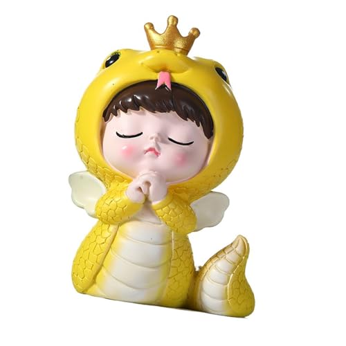 Cartoon Schlange Baby Figur Kuchen Ornament Festival 2025 Neue Jahr Dekore Harze Schlange Statue Desktop Dekore von Saiyana