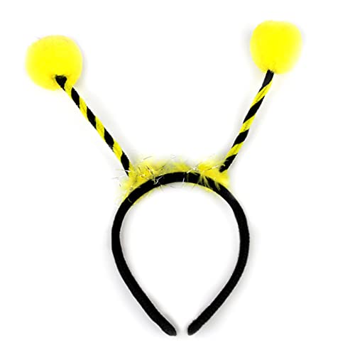 Cosplay Stirnband Bienen Antenne Haarreifen Plüsch Party Kopfschmuck Ostern Party Cosplay Kostüm Unisex Plüsch Stirnbänder für Frau zum Waschen Gesicht Plüsch Stirnbänder für professionelle Plüsch von Saiyana