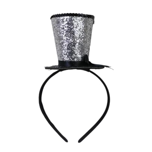 Kids Hair Hoop Mit Glitzer Top Für Halloween Weihnachten Neujahrsbrautfeier 1920er Tophat Stirnband von Saiyana