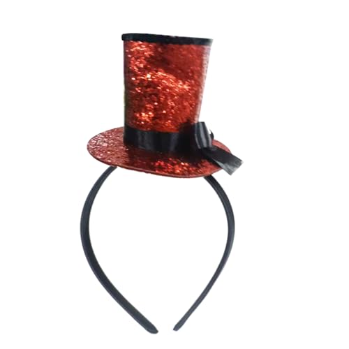 Kids Hair Hoop Mit Glitzer Top Für Halloween Weihnachten Neujahrsbrautfeier 1920er Tophat Stirnband von Saiyana