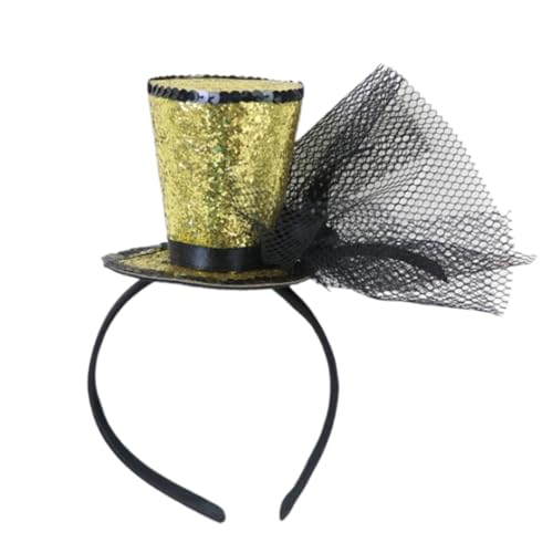 Kids Hair Hoop Mit Glitzer Top Für Halloween Weihnachten Neujahrsbrautfeier 1920er Tophat Stirnband von Saiyana