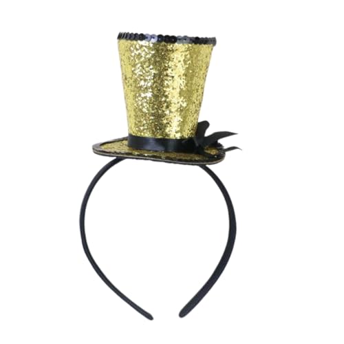 Kids Hair Hoop Mit Glitzer Top Für Halloween Weihnachten Neujahrsbrautfeier 1920er Tophat Stirnband von Saiyana