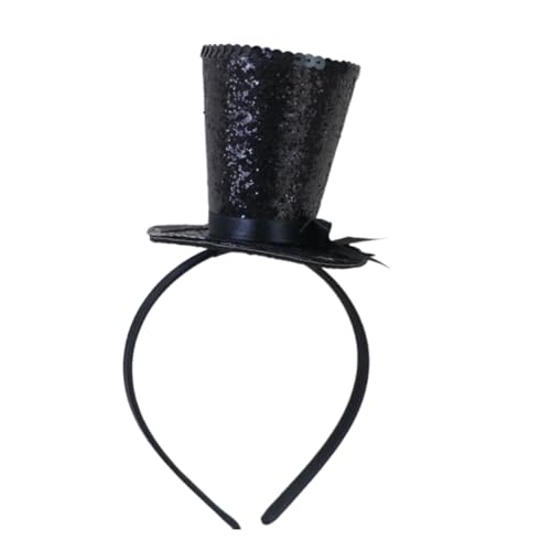 Kids Hair Hoop Mit Glitzer Top Für Halloween Weihnachten Neujahrsbrautfeier 1920er Tophat Stirnband von Saiyana