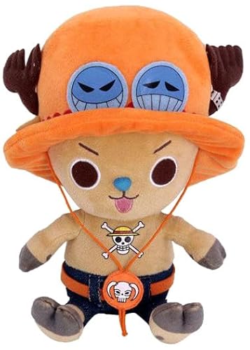 SAKAMI - One Piece - Chopper X Ace - Plüsch, Anhänger, Figur, Keychain - 14cm - original & lizensiert von SAKAMI