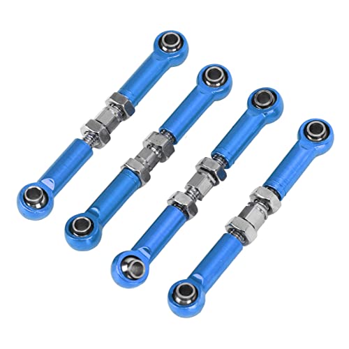 Saluaqui Hochpräzise Verstellbare Servoglieder, Spurstange aus Aluminiumlegierung, Eisen für 1/24 RC-Auto, Lenkzugstange, Rot – Toller Ersatz für FMS FCX24 RC-Auto (Blue) von Saluaqui