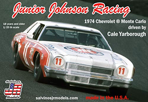 Salvinos Jr Models JJMC1974B 1/25 Cale Yarborough #11, Junior Johnson Chevy, 1974 Modellbausatz, Modellbauzubehör, Mehrfarbig von Salvinos Jr Models