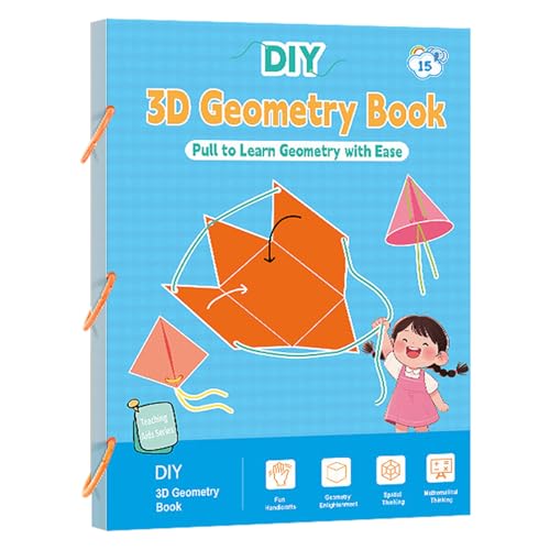 Kinder Geometrie Buch - Kinder 3D Geometrie Lernbuch Mit Garnfäden | Lehrspiel Für Volumen Und Flächenformeln Reisen Kindergarten Kinder Geometrie Buch - Kinder 3D Geometrie Lernbuch Mit Garnfäden | Lehrspiel Für Volumen Und Flächenformeln Reisen Kindergarten von Salyeeluly