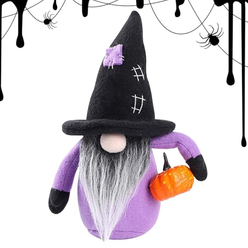 Salyeeluly Herbstzwerge Plüsch,Halloweenzwerge Plüschdekor - Halloween gesichtslose Puppe Hexe Plüsch | Halloween gesichtslose Plüschpuppe, Halloween-Zwergpuppe für Kinder, Freunde, Zuhause von Salyeeluly