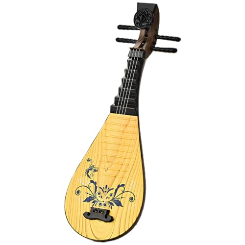 Salyeeluly Klassisches Pipa-Instrument, klassisches Pipa-Spielzeug für Kinder - Viersaitiges Pipa-Instrument für Kleinkinder,Volksmusikinstrument-Spielzeug, vorschulpädagogische Musikinstrumente für von Salyeeluly