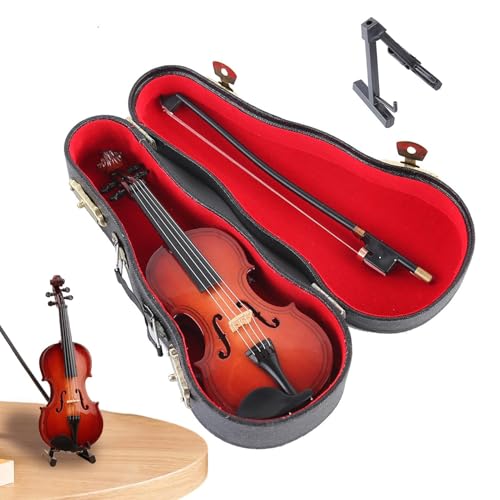 Winzige Violine mit Klang, Miniatur-Violine, kleines Violineninstrument-Modell, kleine Violine, die traurige Musik für Kinder spielt, für Ihre Schluchzgeschichte, Dekoration von Häusern, Büros, von Salyeeluly