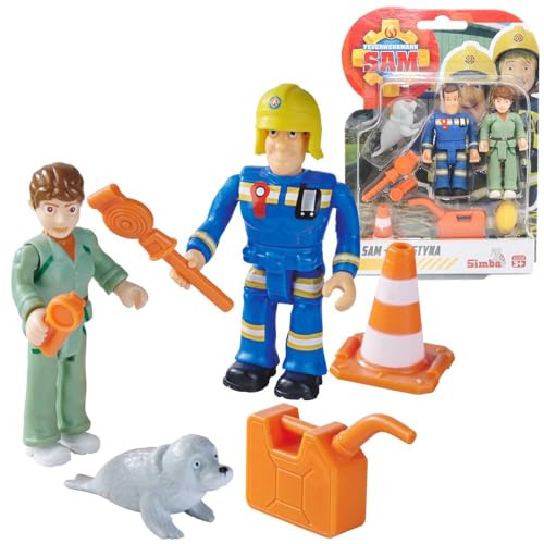 Sam Fireman Sam, Krystina, Robbe | Spiel-Figuren Set | Feuerwehrmann Sam, 90130 von Sam Fireman