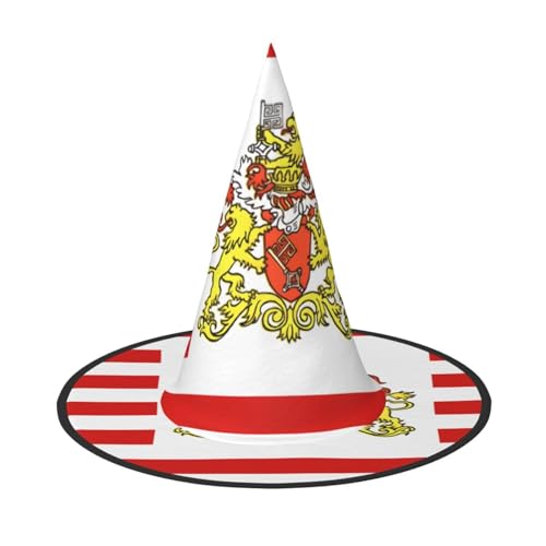 Flagge des Senats von Bremen Halloween Hexenhut für Erwachsene - Partyhut für Maskerade Karneval Cosplay - Spitzhorn Dekoration Cap Flagge des Senats von Bremen Halloween Hexenhut für Erwachsene - Partyhut für Maskerade Karneval Cosplay - Spitzhorn Dekoration Cap von SamLng