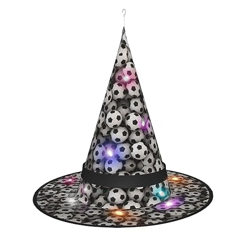 Fußball-Hexenhut, Accessoire für Damen, Halloween, Maskerade, Cosplay, Verkleidung, für Party, Weihnachten und festliche Anlässe von SamLng