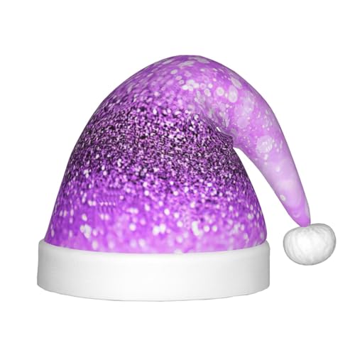 Glitzernde Weihnachtsmütze mit Glitzer, warmer Weihnachtsmütze, perfekt für Weihnachten, Neujahrsparty, Festival, idealer Kopfschmuck für Kinder von 4–12 Jahren von SamLng