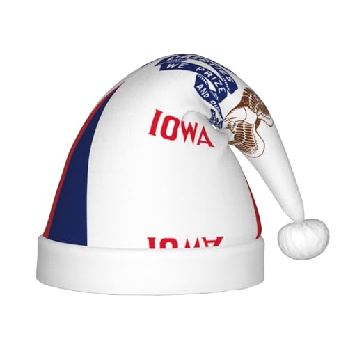 Iowa Weihnachtsmütze mit Staatsflagge, klassische Weihnachtsmann- und Neujahrsparty-Kopfbedeckung, perfekt für Feiertage, Halloween Iowa Weihnachtsmütze mit Staatsflagge, klassische Weihnachtsmann- und Neujahrsparty-Kopfbedeckung, perfekt für Feiertage, Halloween von SamLng