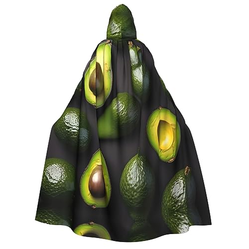 SamLng Avocado Fruchtmuster Kapuzenumhang für Erwachsene - Ideal für Cosplay, Weihnachten, Maskerade, Halloween, Ostern Karneval Partys von SamLng