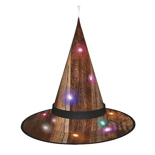 SamLng Braun Holz Hexenhut Zubehör - Frauen Halloween Maskerade Cosplay Verkleiden für Party Weihnachten Festliche Anlässe von SamLng