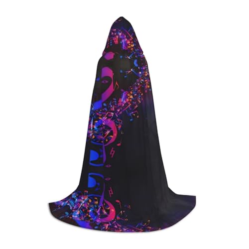 SamLng Buntes Galaxie-Musiknoten-Kapuzenumhang – Rollenspiel-Kostüm für Teenager, geeignet für Cosplay, Weihnachten, Halloween, Ostern, Karneval SamLng Buntes Galaxie-Musiknoten-Kapuzenumhang – Rollenspiel-Kostüm für Teenager, geeignet für Cosplay, Weihnachten, Halloween, Ostern, Karneval von SamLng