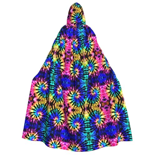 SamLng Exotic Tribe Tie Dye Style Kapuzenumhang für Erwachsene - Unisex Perfekt für Cosplay, Weihnachten, Halloween, Ostern, Karneval, Maskerade von SamLng