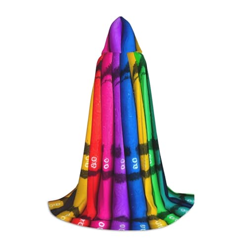 SamLng Farbige Buntstifte, Kapuzenumhang, Rollenspiel-Kostüm für Teenager, geeignet für Cosplay, Weihnachten, Halloween, Ostern, Karneval SamLng Farbige Buntstifte, Kapuzenumhang, Rollenspiel-Kostüm für Teenager, geeignet für Cosplay, Weihnachten, Halloween, Ostern, Karneval von SamLng