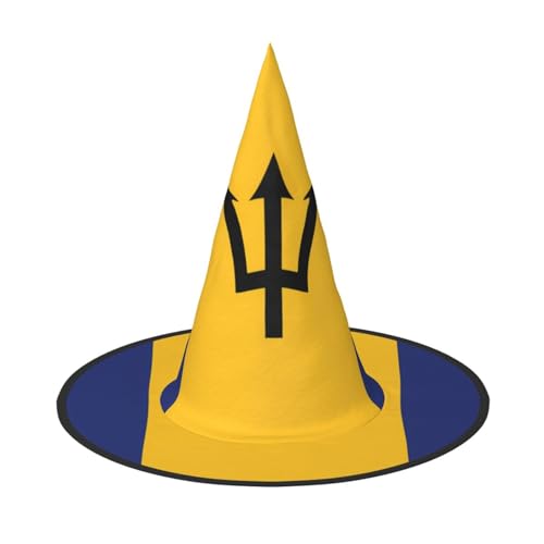 SamLng Flagge von Barbados Halloween Hexenhut für Erwachsene Partyhut für Maskerade Karneval Cosplay Spitze Horn Dekoration Kappe SamLng Flagge von Barbados Halloween Hexenhut für Erwachsene Partyhut für Maskerade Karneval Cosplay Spitze Horn Dekoration Kappe von SamLng
