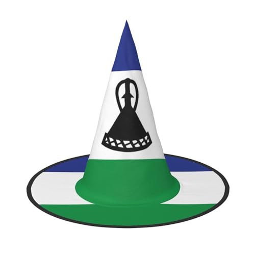 SamLng Flagge von Lesotho Halloween Hexenhut für Erwachsene Partyhut Maskerade Karneval Cosplay Spitze Horn Dekoration Kappe SamLng Flagge von Lesotho Halloween Hexenhut für Erwachsene Partyhut Maskerade Karneval Cosplay Spitze Horn Dekoration Kappe von SamLng