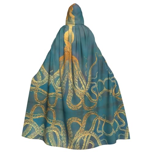 SamLng Golden Octopus Kapuzenumhang für Erwachsene - Bequemer und langlebiger Kapuzenumhang für Halloween, Ostern, Karneval, Weihnachten SamLng Golden Octopus Kapuzenumhang für Erwachsene - Bequemer und langlebiger Kapuzenumhang für Halloween, Ostern, Karneval, Weihnachten von SamLng