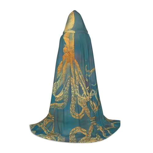 SamLng Goldener Oktopus-Kapuzenumhang – perfekt für Weihnachten, Halloween, Ostern, Karnevalsparty und Cosplay-Bühnenkostüme SamLng Goldener Oktopus-Kapuzenumhang – perfekt für Weihnachten, Halloween, Ostern, Karnevalsparty und Cosplay-Bühnenkostüme von SamLng