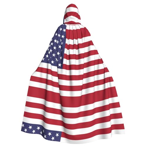 SamLng Kapuzenumhang mit amerikanischer Flagge, Erwachsenenkostüm, Cosplay, perfekt für Weihnachten, Zauberer, Magier-Mottopartys SamLng Kapuzenumhang mit amerikanischer Flagge, Erwachsenenkostüm, Cosplay, perfekt für Weihnachten, Zauberer, Magier-Mottopartys von SamLng