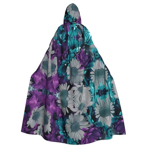 SamLng Kapuzenumhang mit lila und blaugrünen Blumen – Rollenspiel-Kostüm für Erwachsene, Cosplay, perfekt für Weihnachten, Zauberer, Magier Themenpartys SamLng Kapuzenumhang mit lila und blaugrünen Blumen – Rollenspiel-Kostüm für Erwachsene, Cosplay, perfekt für Weihnachten, Zauberer, Magier Themenpartys von SamLng